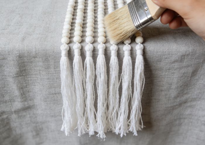 Brushing mala tassel