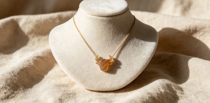 Earth tone Taurus necklace