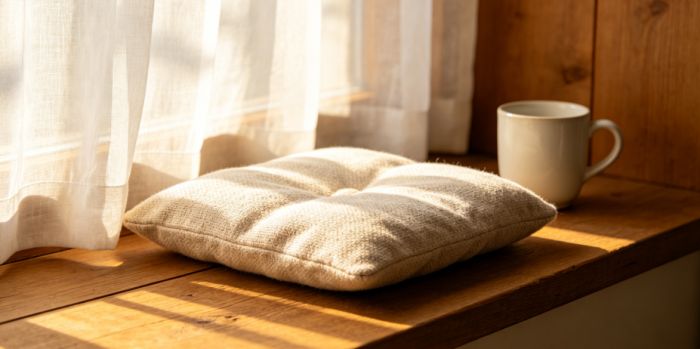 Sunlit meditation corner